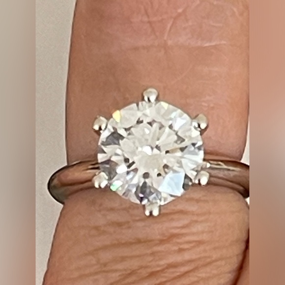 ❌SOLD❌ 3 Carat Laboratory Grown Diamond Engagement Ring 14K WG Appraisal - Picture 5 of 8